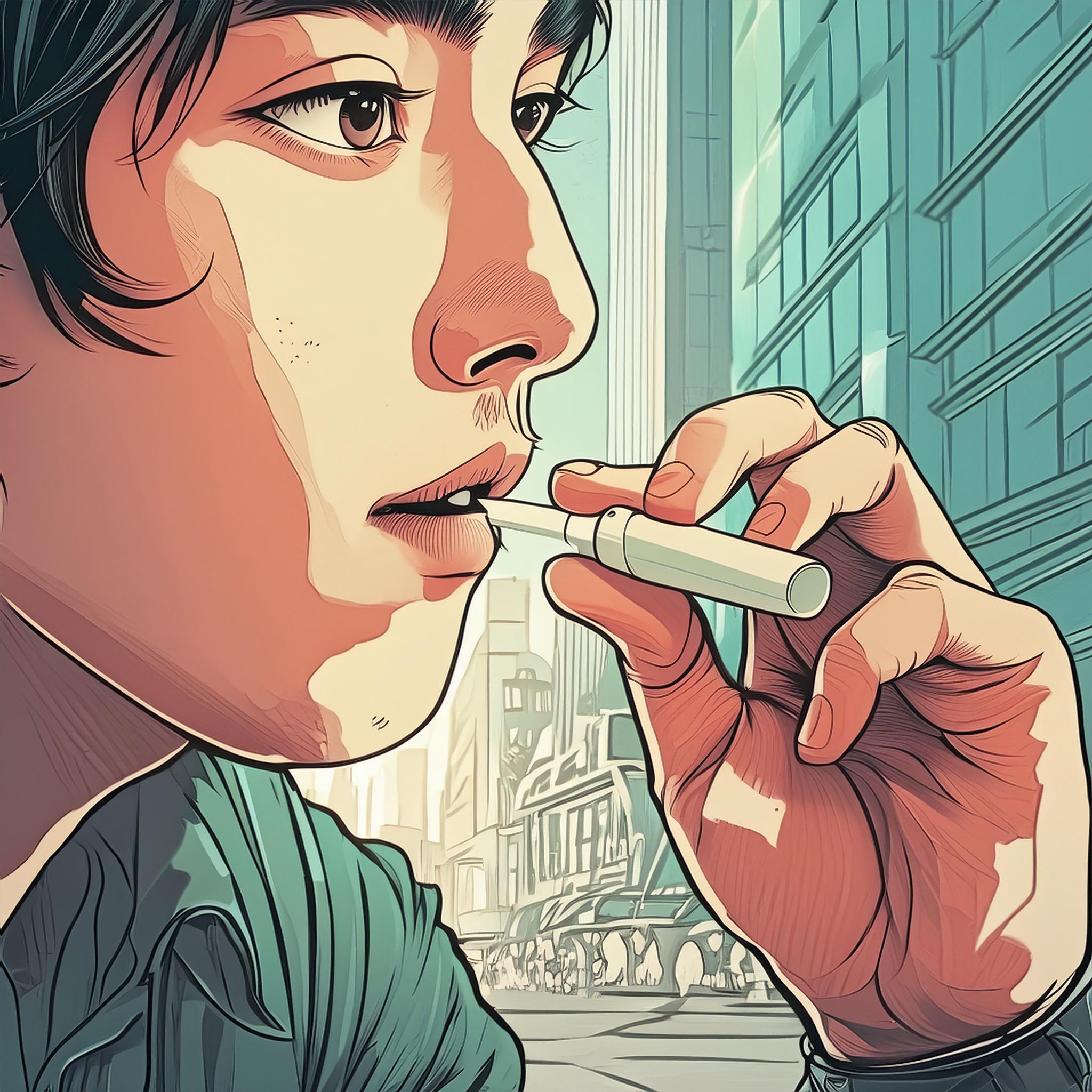Une illustration d'un inhalateur nicotinique